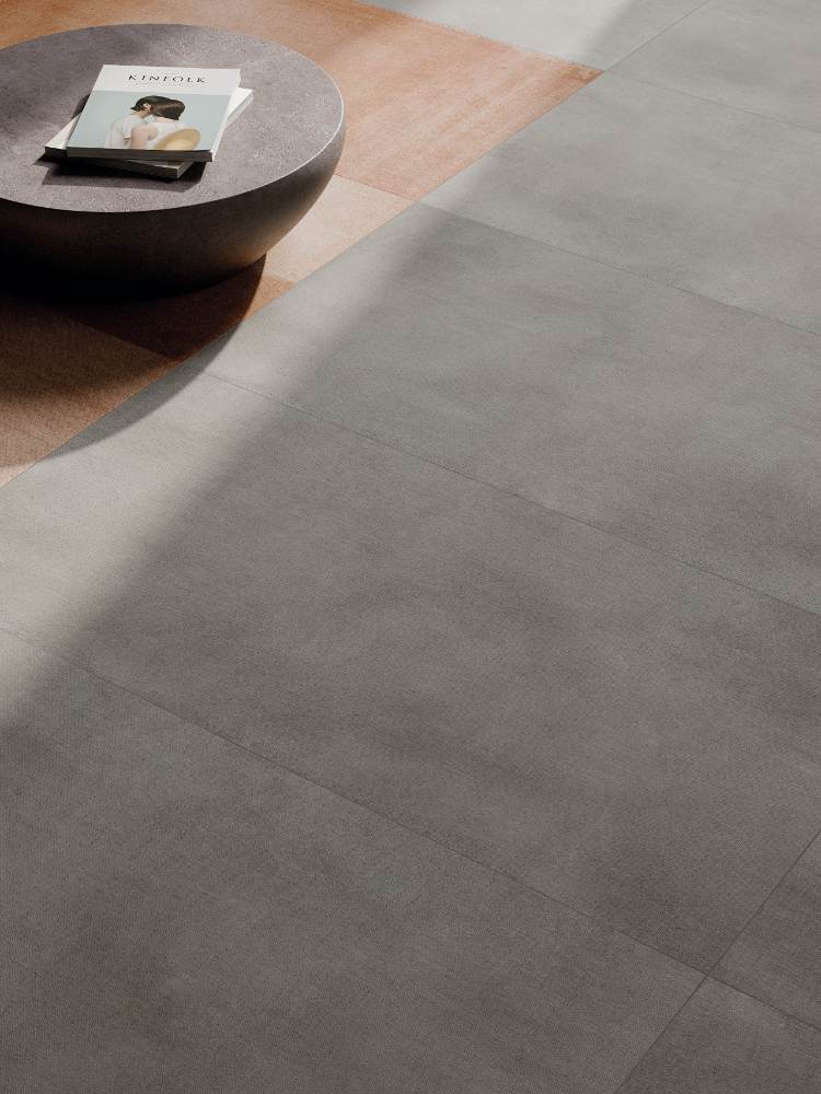 Patterned decorative porcelain tile ABK Poetry Net Patch Orange, 60x120 cm, 8.5 mm, patterned decor, matt