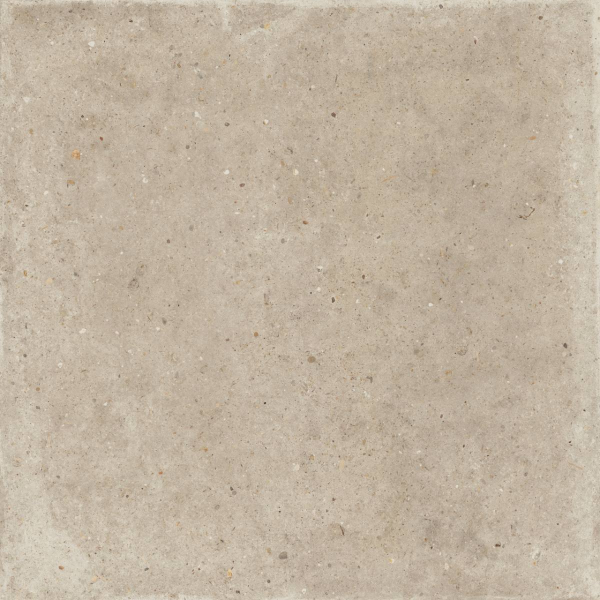 Stone effect porcelain floor tile ABK Poetry Stone Pirenei Ecru, 120x120 cm, 8.5 mm, natural matt, slip-resistant R10