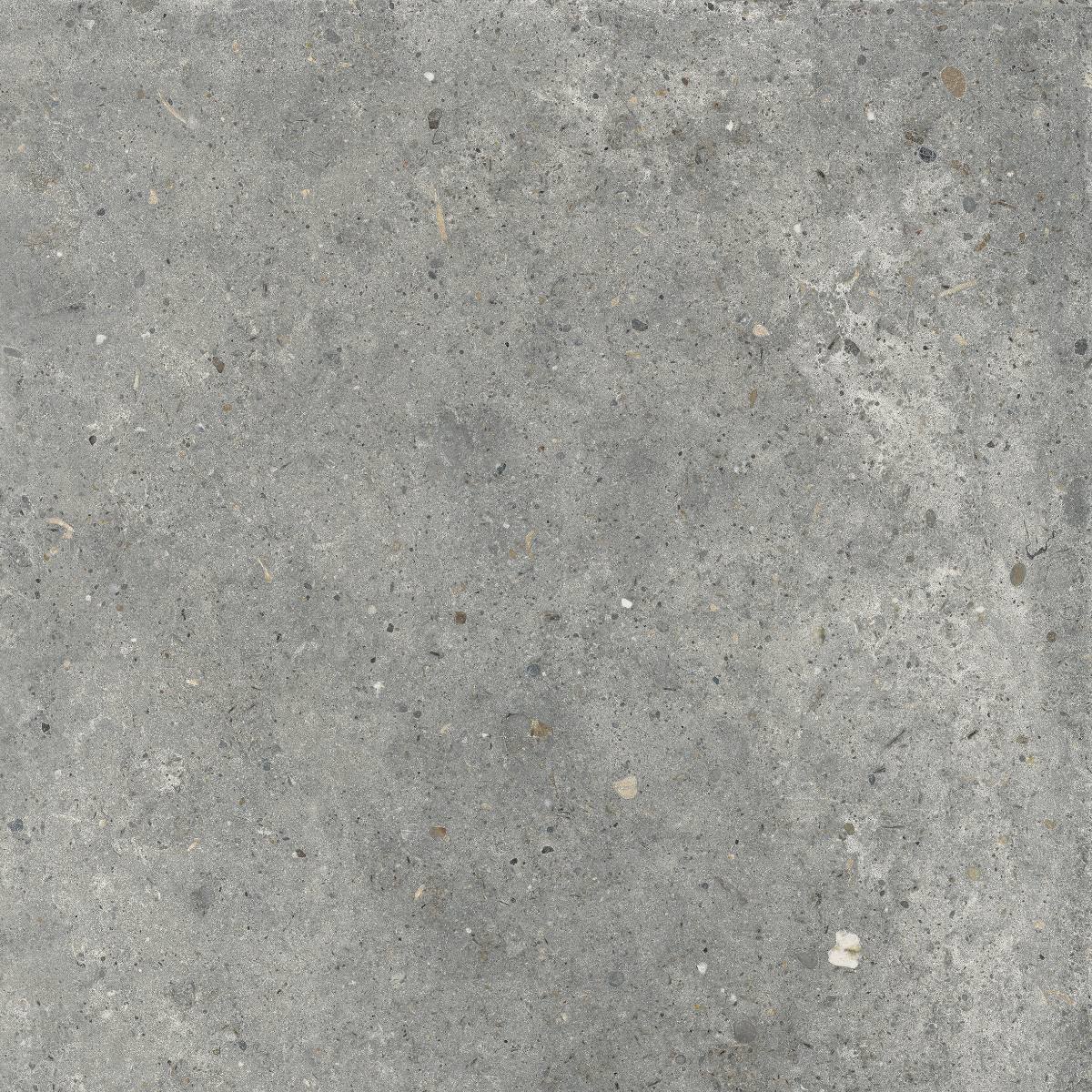 Stone effect porcelain floor tile ABK Poetry Stone Pirenei Grey, 60x60 cm, 8.5 mm, natural matt, slip-resistant R10