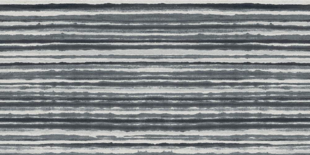 Stone effect decorative porcelain tile ABK Poetry Stone Reloaded Batik Graphite, 60x120 cm, 8.5 mm, patterned decor, matt