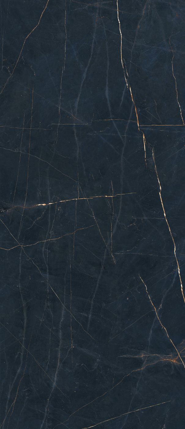 Marble effect porcelain slab ABK Sensi 900 Precious Black, 120x280 cm, 6 mm, soft satin