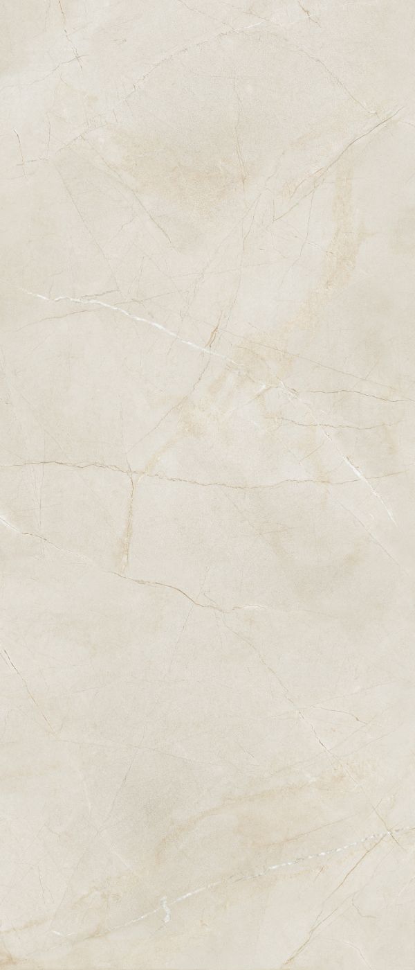 Marble effect porcelain slab ABK Sensi 900 Pulpis Ivory, 120x280 cm, 6 mm, polished 3D textured (lux 3D)