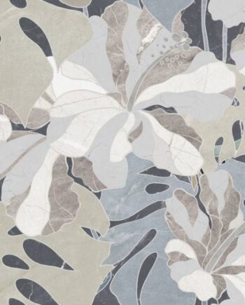Marble mosaic effect porcelain tile ABK Sensi Fantasy Tahiti, 60x120 cm, 8.5 mm, polished 3D textured (lux 3D)