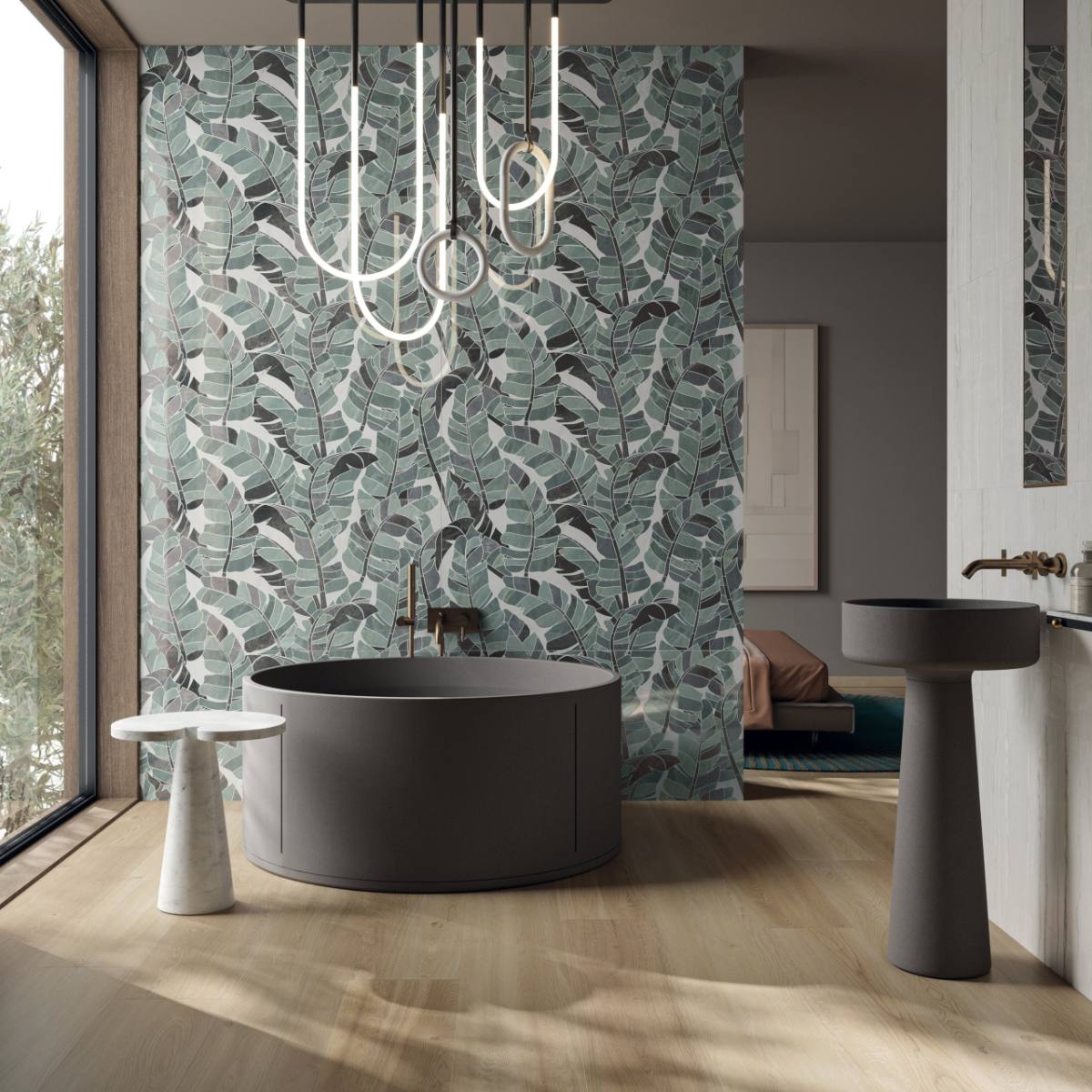 Marble mosaic effect porcelain tile ABK Sensi Fantasy Bali, 60x120 cm, 8.5 mm, polished 3D textured (lux 3D)