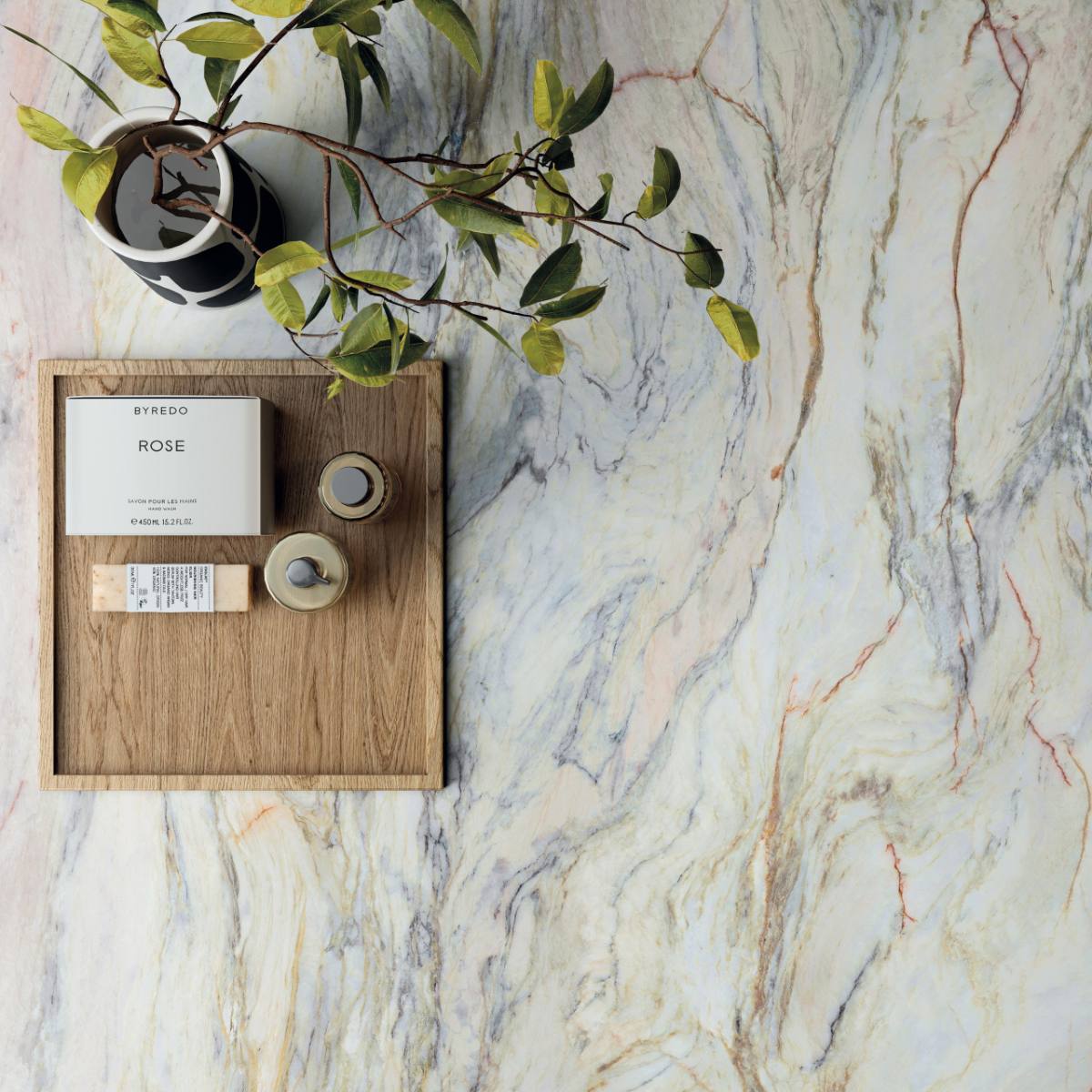 Marble effect porcelain tiles ABK Sensi Nuance Quarzite Fusion, 60x120 cm, 8.5 mm, natural matt, slip-resistant R10