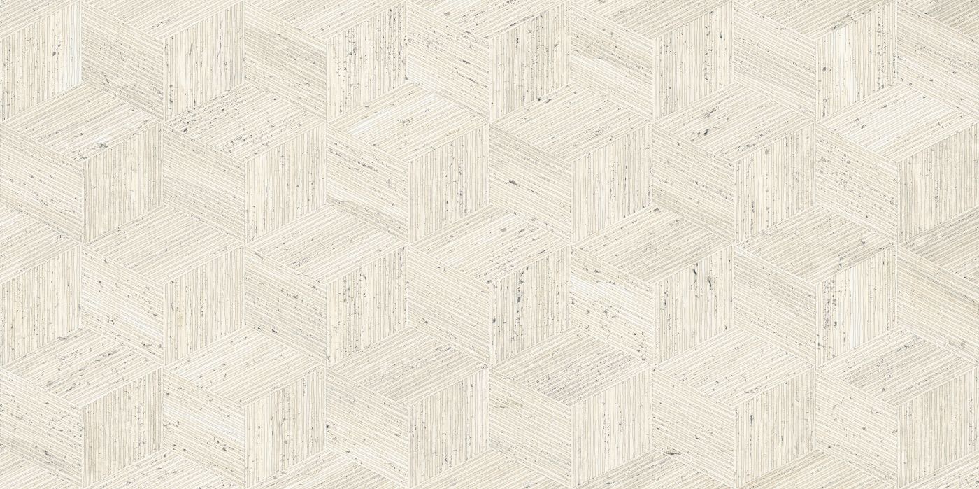 Stone effect decorative tile ABK Sensi Roma Cube Ivory, 60x120 cm, 8.5 mm, matt