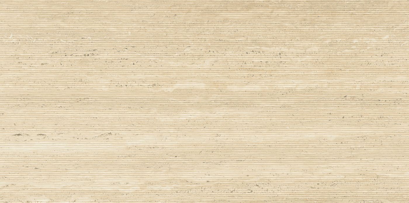 Stone effect decorative tile ABK Sensi Roma Wave Cream, 60x120 cm, 8.5 mm, matt