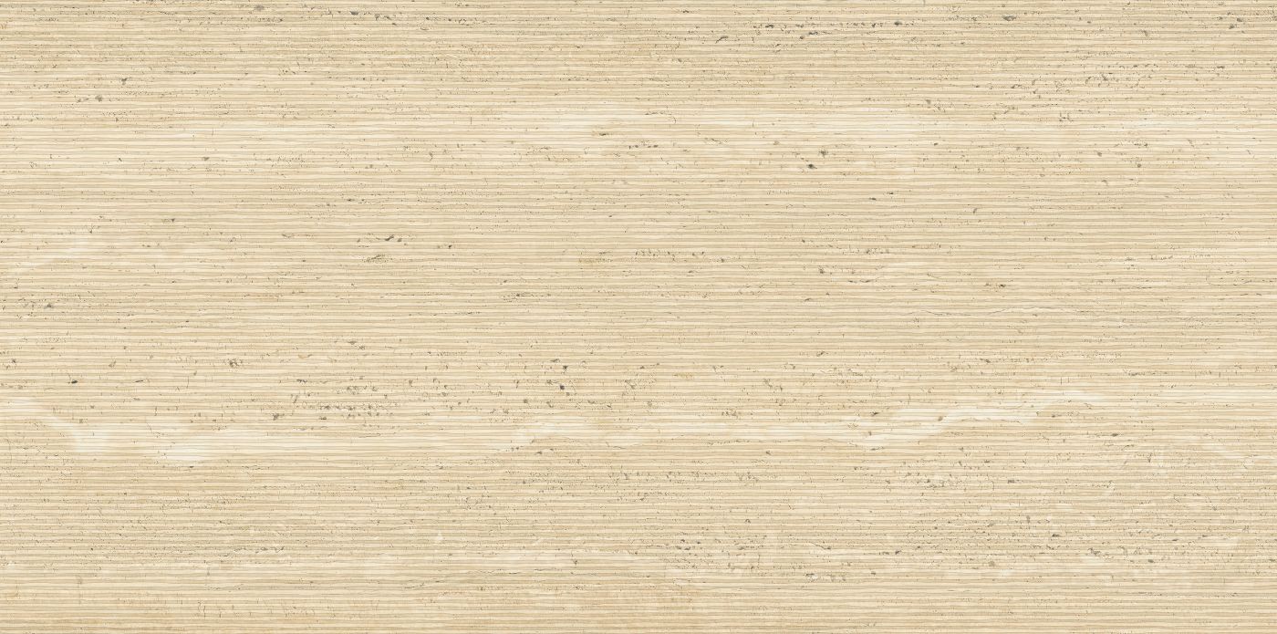 Stone effect decorative tile ABK Sensi Roma Wave Cream, 60x120 cm, 8.5 mm, matt