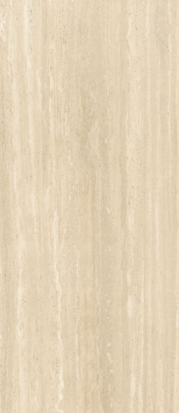 Stone effect porcelain slab ABK Sensi Roma Cream, 120x280 cm, 6 mm, natural matt, slip-resistant R10