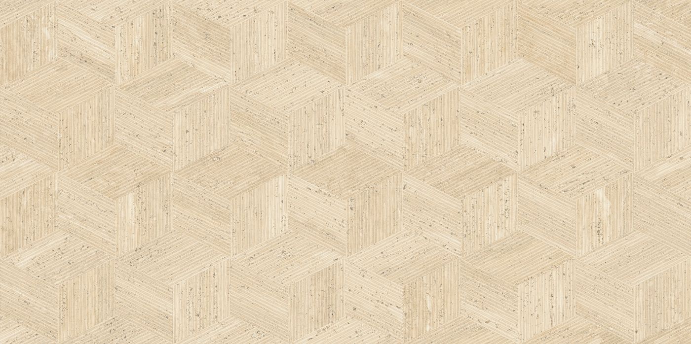 Stone effect decorative tile ABK Sensi Roma Cube Cream, 60x120 cm, 8.5 mm, matt