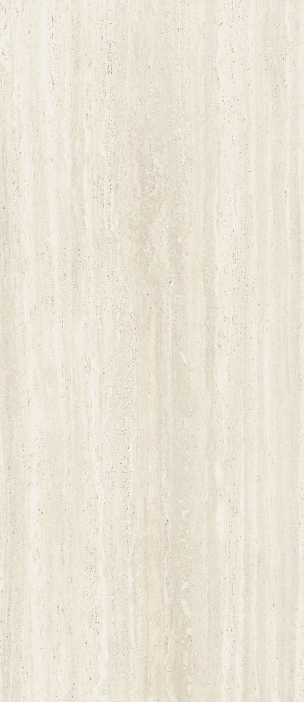 Stone effect porcelain slab ABK Sensi Roma Ivory, 120x280 cm, 6 mm, polished 3D textured (lux 3D)