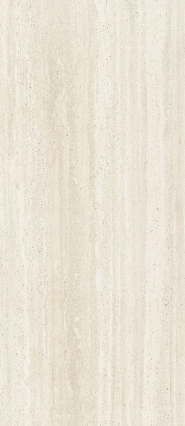 Stone effect porcelain slab ABK Sensi Roma Ivory, 120x280 cm, 6 mm, polished 3D textured (lux 3D)