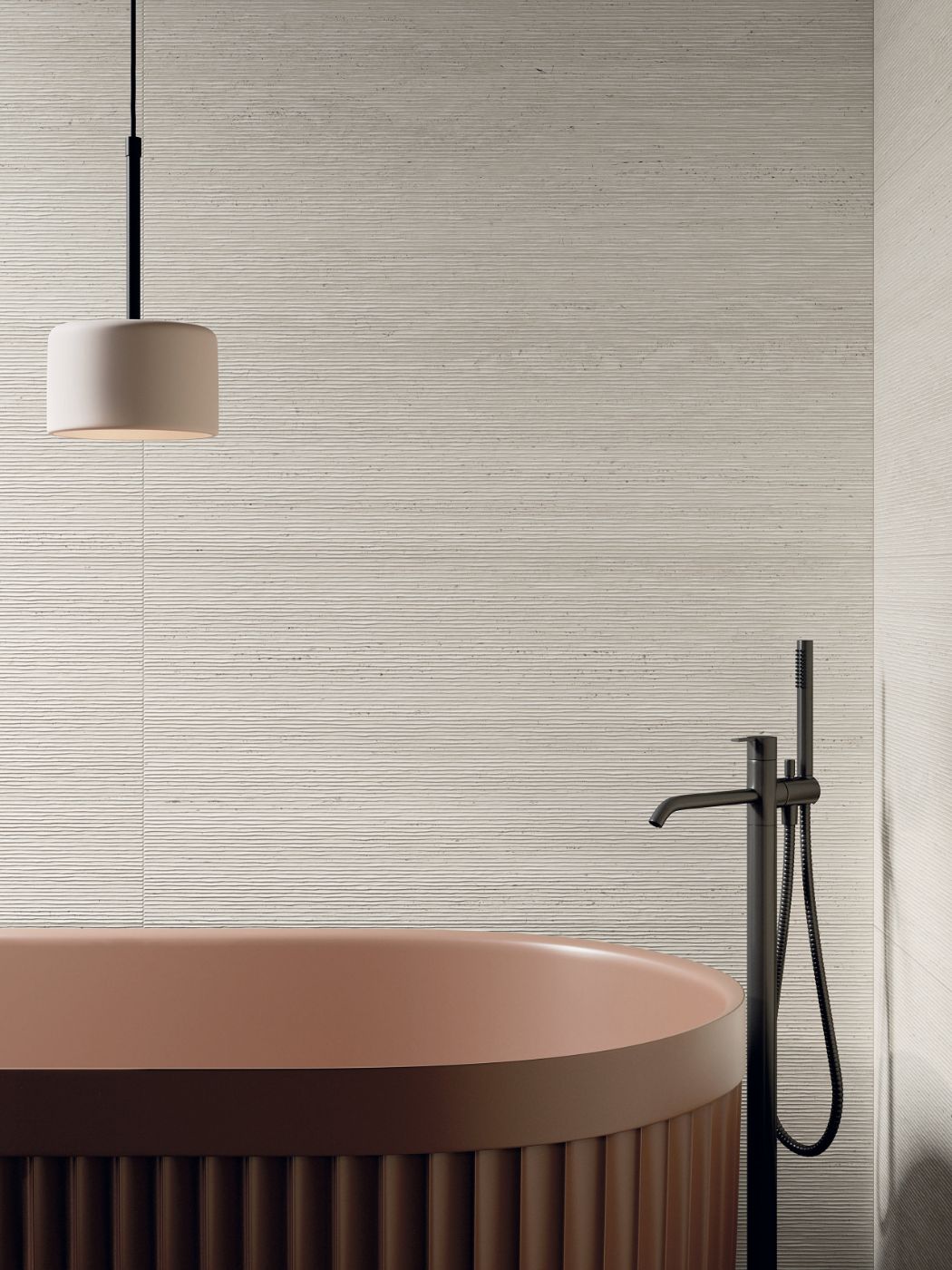 Stone effect decorative tile ABK Sensi Roma Wave White, 60x120 cm, 8.5 mm, matt