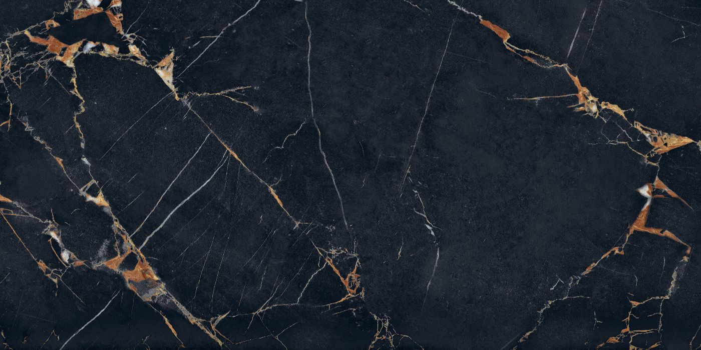 Marble effect porcelain tiles ABK Sensi Signoria Port Gold, 60x120 cm, 8.5 mm, natural matt, slip-resistant R10