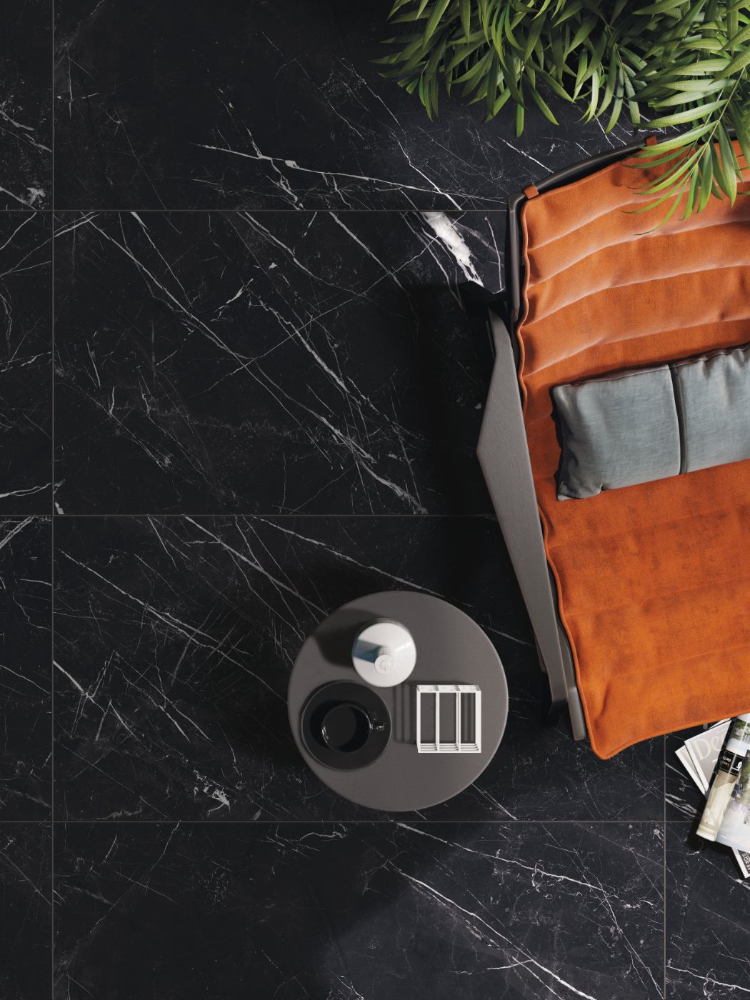 Marble effect porcelain tiles ABK Sensi Up Marquinia Select, 120x120 cm, 8.5 mm, natural matt, slip-resistant R10