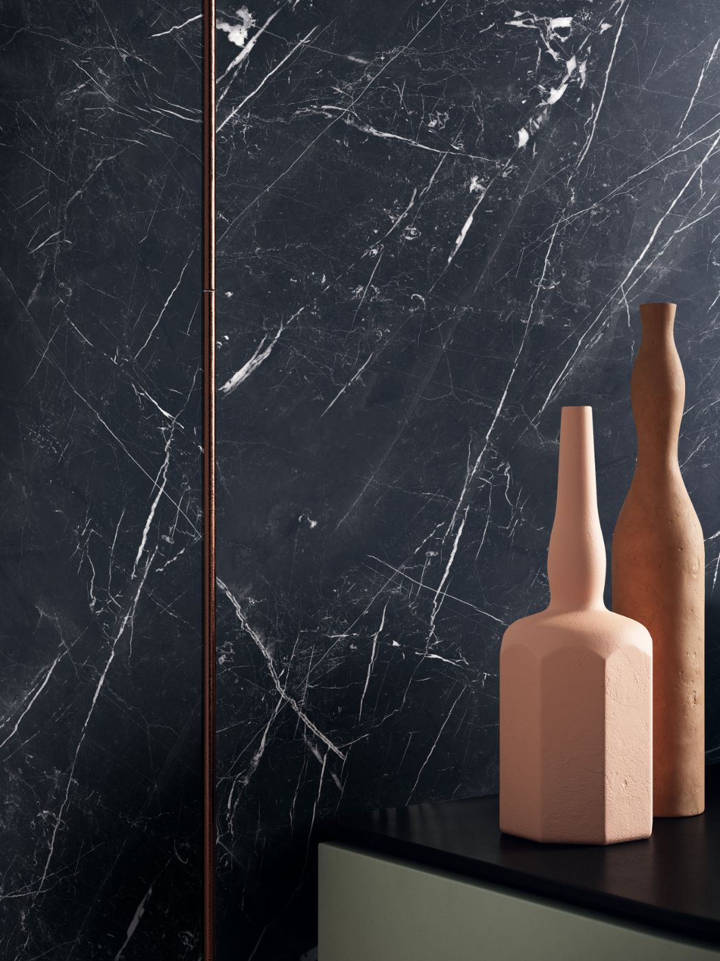 Marble effect porcelain tiles ABK Sensi Up Marquinia Select, 120x120 cm, 8.5 mm, natural matt, slip-resistant R10