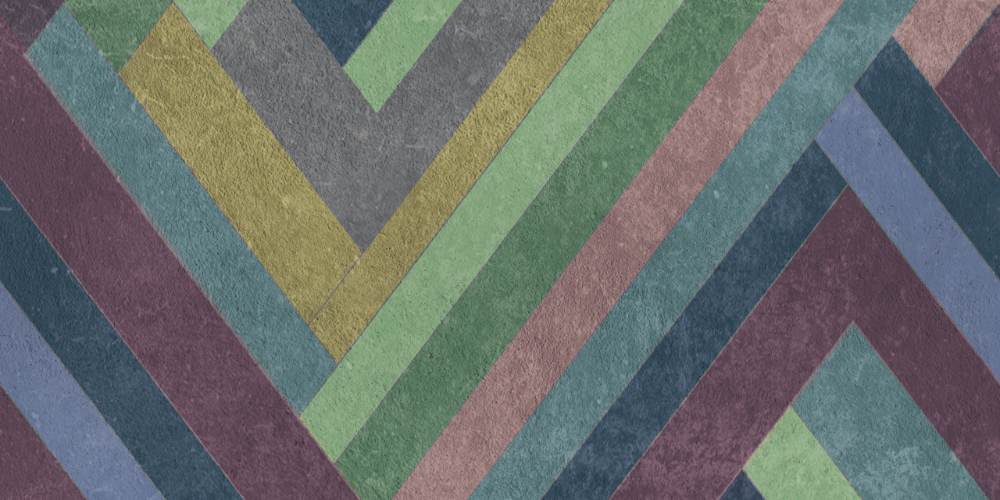 Patterned decorative porcelain tile ABK Wide&Style Blocks Violet, 120x240 cm (4 x 60x120 cm), 8.5 mm, matt