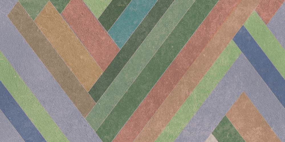 Patterned decorative porcelain tile ABK Wide&Style Blocks Sage, 120x240 cm (4 x 60x120 cm), 8.5 mm, matt