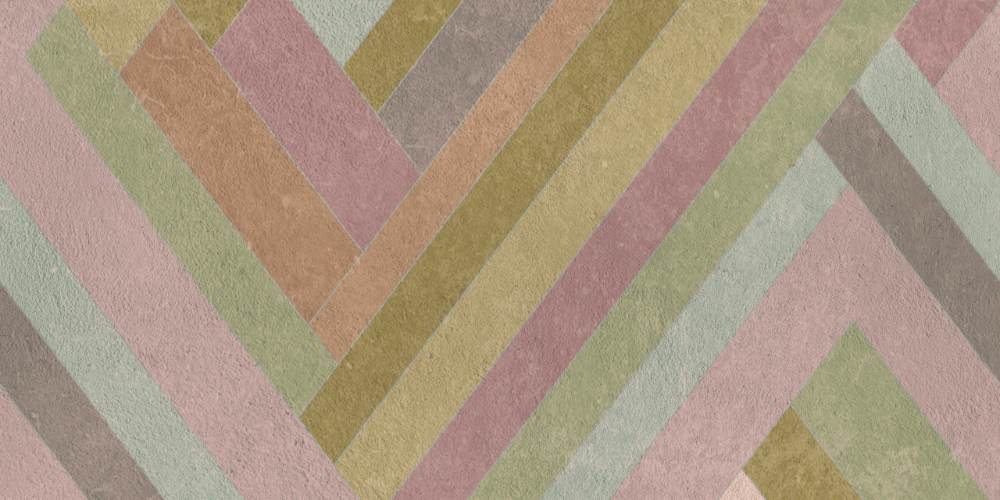 Patterned decorative porcelain tile ABK Wide&Style Blocks Lilac, 120x240 cm (4 x 60x120 cm), 8.5 mm, matt
