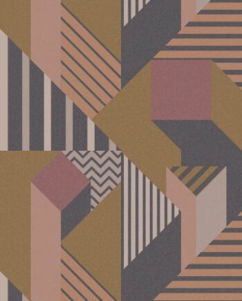 Patterned large porcelain decor slab ABK Wide&Style Perspective Brown, 160x320 cm, 6 mm, matt