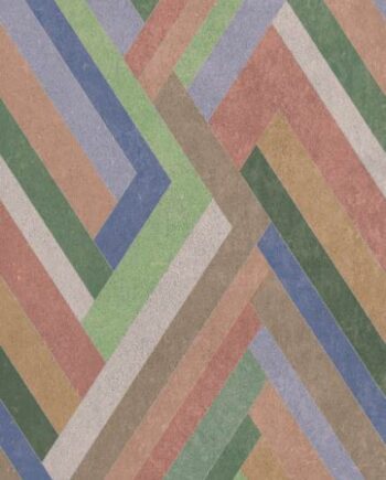 Patterned large porcelain decor slab ABK Wide&Style Blocks Sage, 120x280 cm, 6 mm, matt