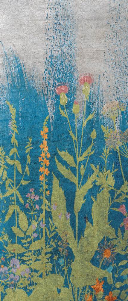 Patterned large porcelain decor slab ABK Wide&Style Botanical A, 120x280 cm, 6 mm, matt