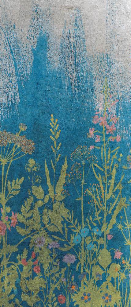 Patterned large porcelain decor slab ABK Wide&Style Botanical B, 120x280 cm, 6 mm, matt
