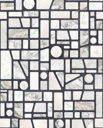 Patterned large porcelain decor slab ABK Wide&Style Incertum Light, 120x280 cm, 6 mm, matt