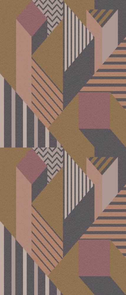 Patterned large porcelain decor slab ABK Wide&Style Perspective Brown, 120x280 cm, 6 mm, matt