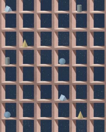 Patterned decorative porcelain tile ABK Wide&Style Lunar B, 120x240 cm (4 x 60x120 cm), 8.5 mm, matt