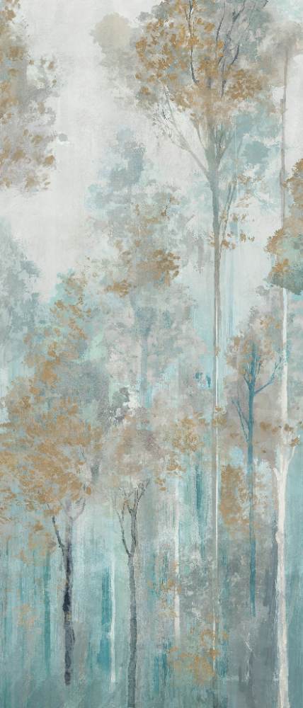 Patterned large porcelain decor slab ABK Wide&Style Trees Ivory B, 120x280 cm, 6 mm, matt