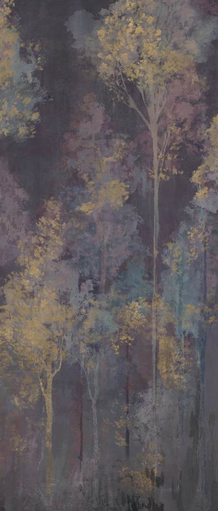 Patterned decorative porcelain tile ABK Wide&Style Trees Purple B, 120x240 cm (4 x 60x120 cm), 8.5 mm, matt