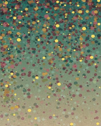 Patterned large porcelain decor slab ABK Wide&Style Confetti Green A, 160x320 cm, 6 mm, matt