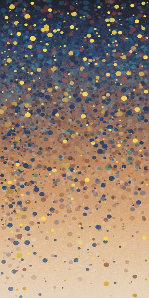 Patterned large porcelain decor slab ABK Wide&Style Confetti Blue A, 160x320 cm, 6 mm, matt