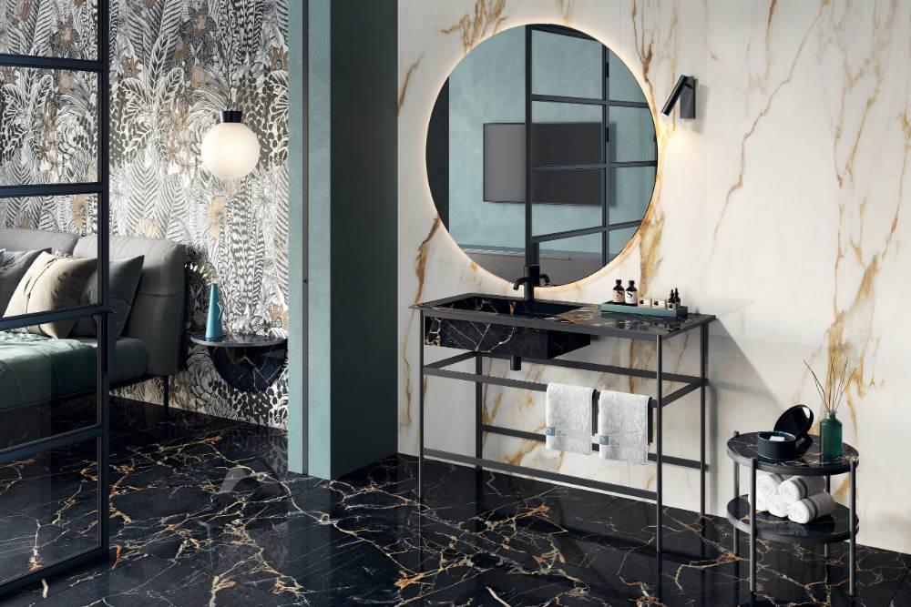 Patterned large porcelain decor slab ABK Wide&Style Esotica, 160x320 cm, 6 mm, matt