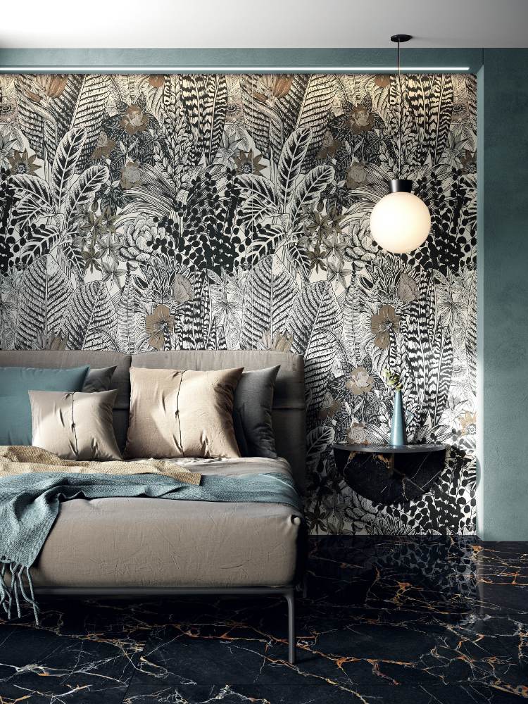 Patterned large porcelain decor slab ABK Wide&Style Esotica, 160x320 cm, 6 mm, matt