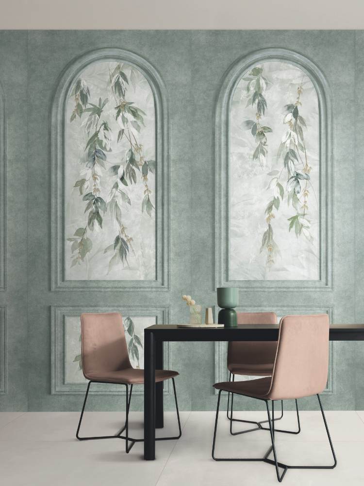 Patterned large porcelain decor slab ABK Wide&Style Palazzo A, 160x320 cm, 6 mm, matt