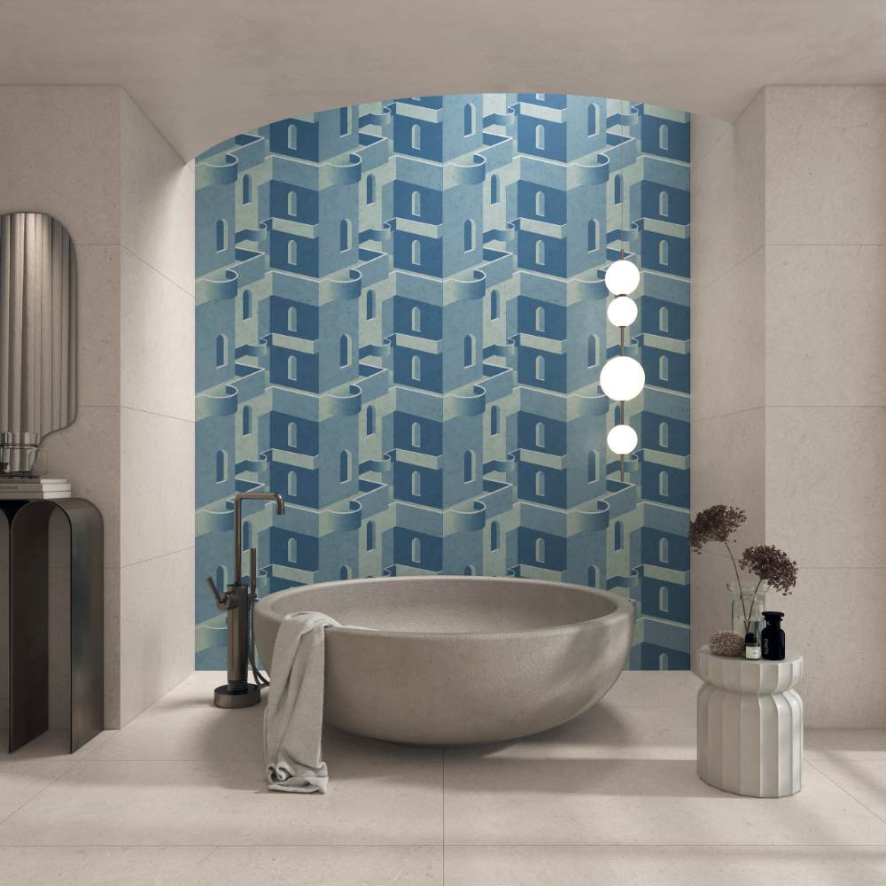 Patterned large porcelain decor slab ABK Wide&Style Urban, 160x320 cm, 6 mm, matt