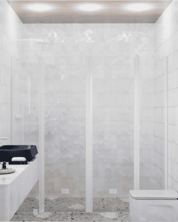 Alcove shower screen Hietakari Infinia 250, folding door with fixed part + folding door with fixed part