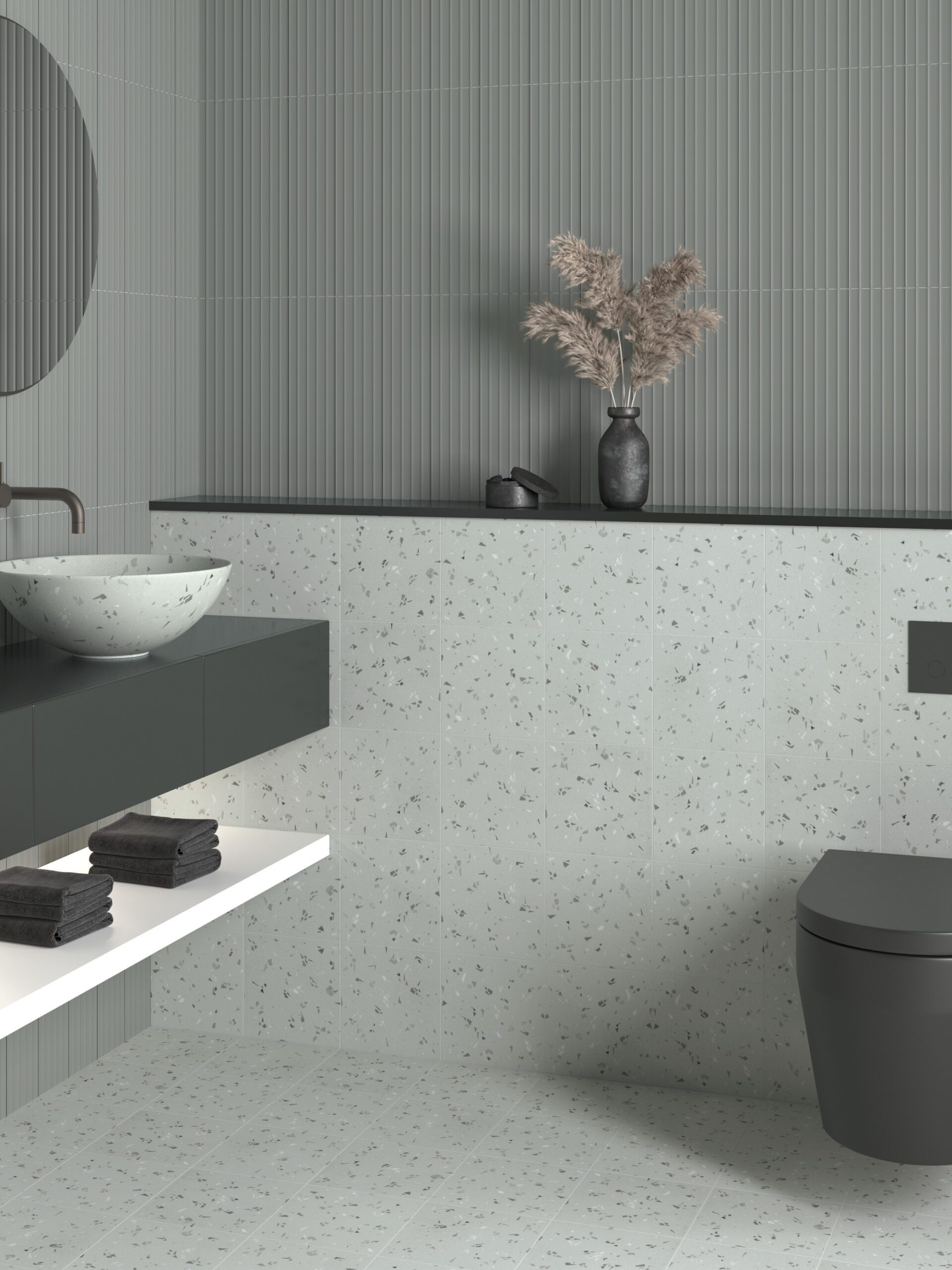 Valamu Dune Fragmenta Gris 40x40x15 cm, käsitsi maalitud keraamiline pealisvalamu