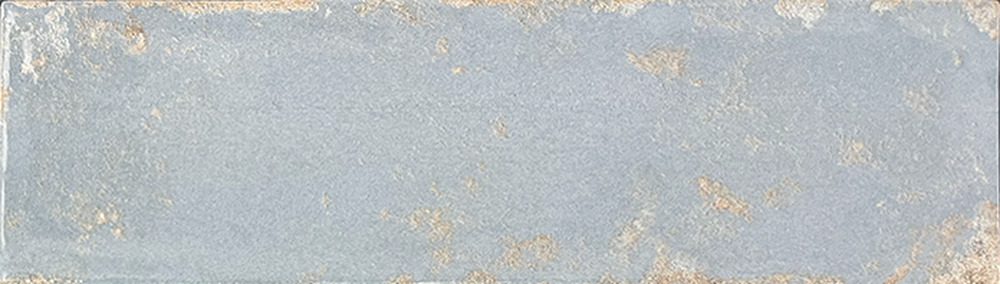 Kulunud servadega läikiv keraamiline seinaplaat Dune Antiga Azul, 6,9x24 cm, 9 mm, sinine