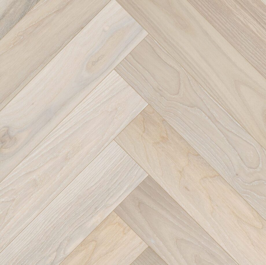 Ash Herringbone Parquet Esta Elegant Frost Ivory Pores 700 mm extra matt lacquered Ash Herringbone Parquet Esta Elegant Frost Ivory Pores 700 mm extra matt lacquered