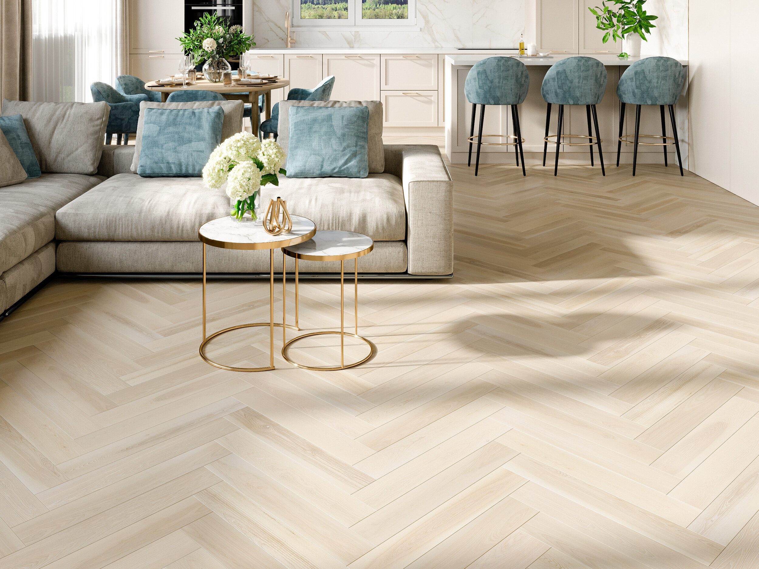 Ash Herringbone Parquet Esta Elegant Frost Ivory Pores 700 mm extra matt lacquered – 3