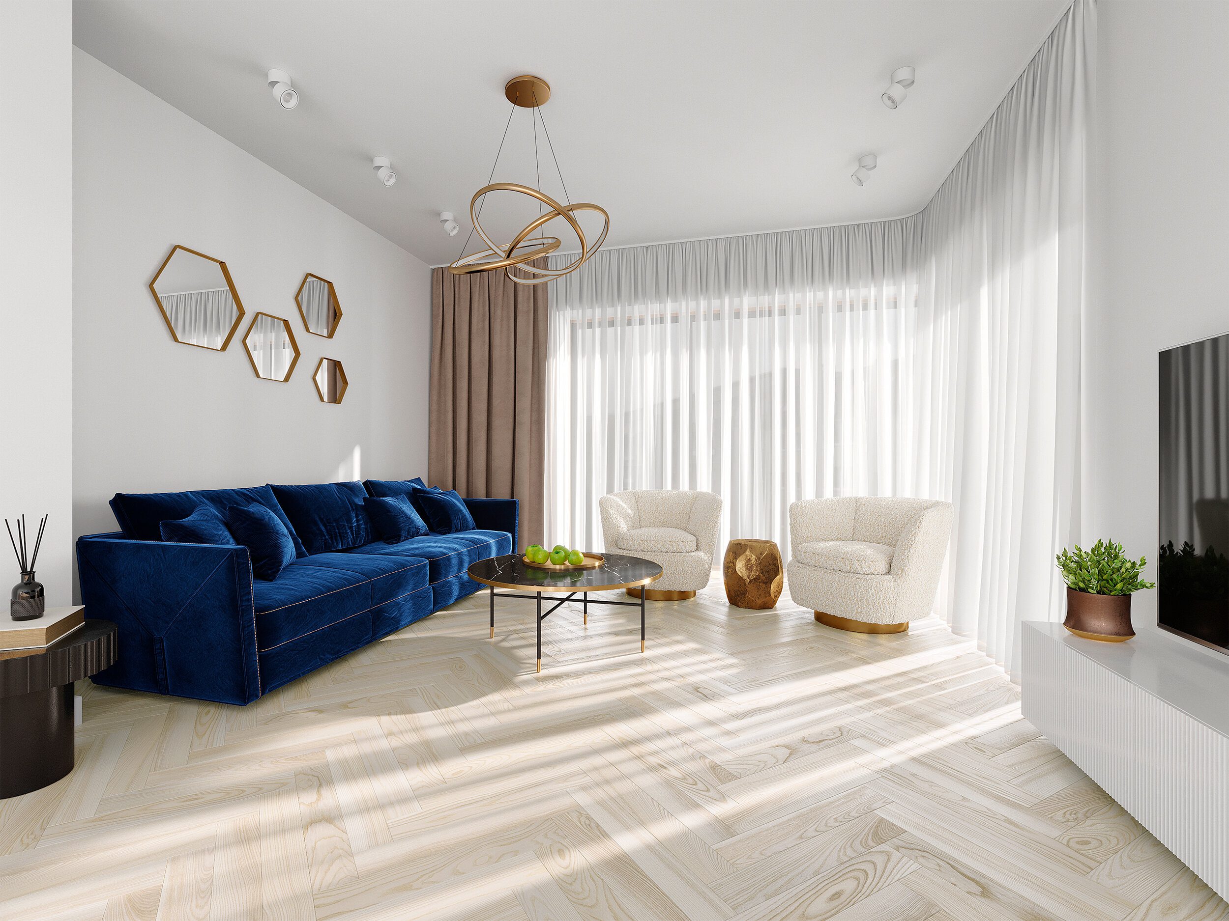 Ash Herringbone Parquet Esta Elegant Nordic 700 mm extra matt lacquered – 3