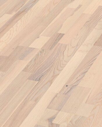 Ash parquet Meister, Longlife PC 200, White ash lively 09044, 3-strip, 2400 x 200 mm, brushed, ultra matt lacquered