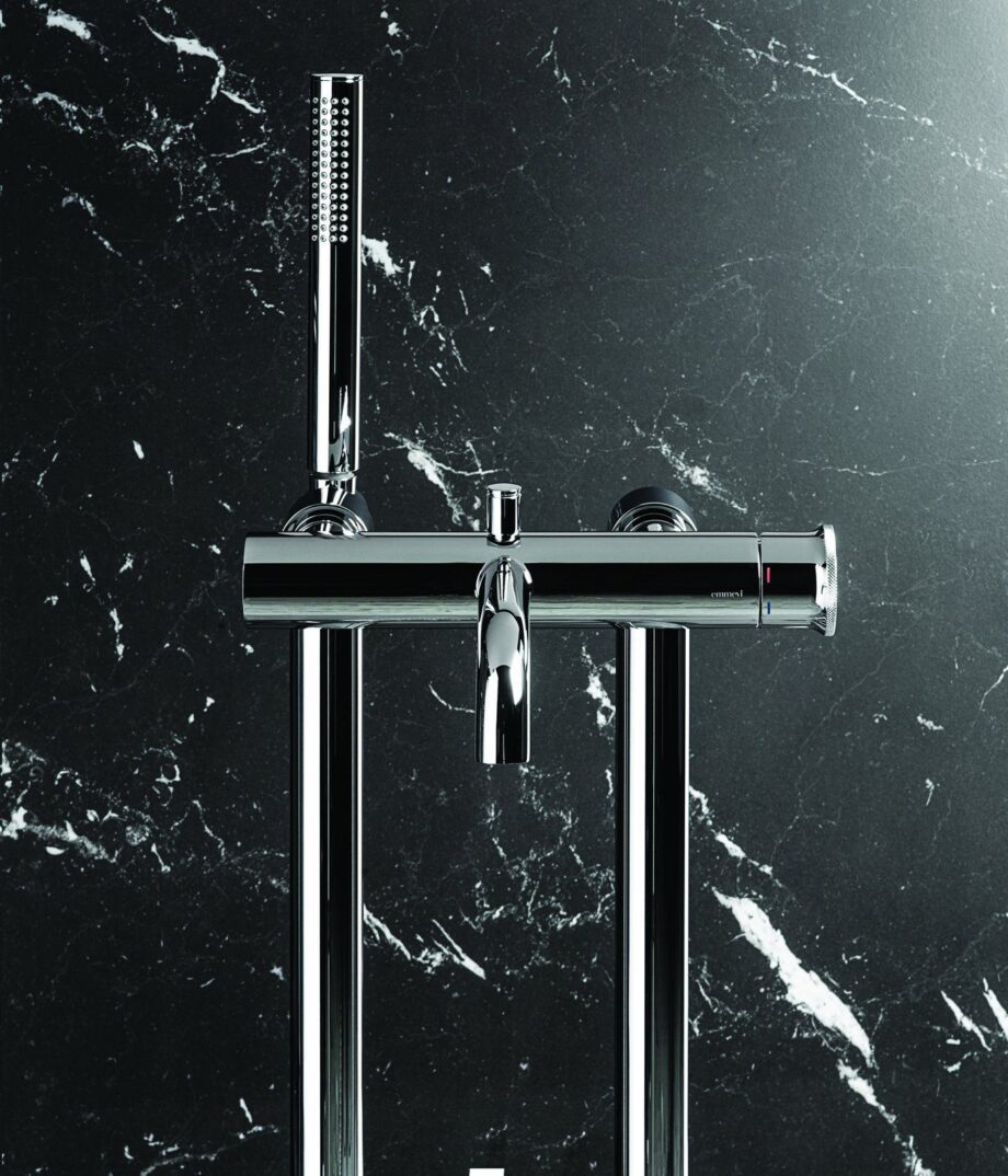 Bath mixer on floor columns Emmevi Filobrass 8500128 with hand shower – view 4 Bath mixer on floor columns Emmevi Filobrass 8500128 with hand shower – 4