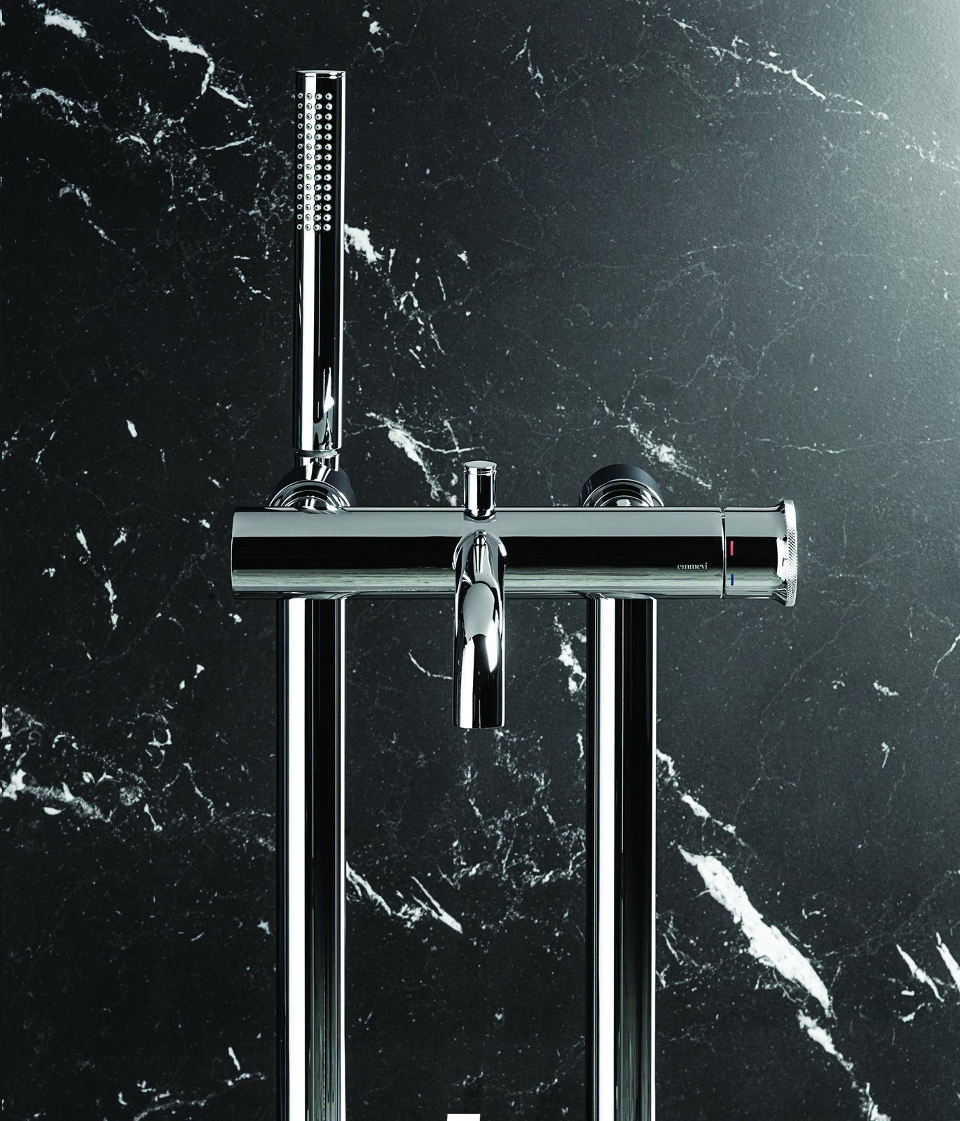 Bath mixer on floor columns Emmevi Filobrass 8500128 with hand shower – 4