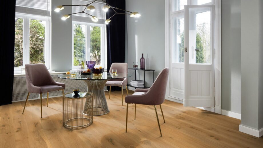 Oak parquet flooring Bauwerk Casapark Oak 56 brushed matt lacquered 181mm – 4