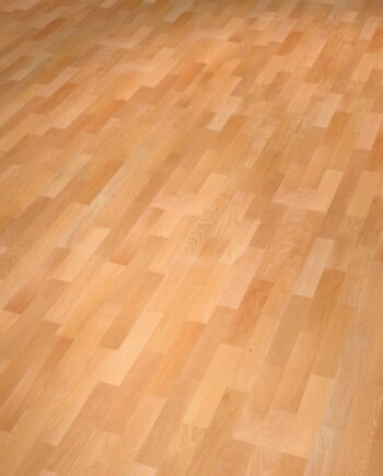 Beech parquet Thede & Witte Euro 3-strip, nature, matt lacquered, 3-strip, 2200 x 204 x 14 mm