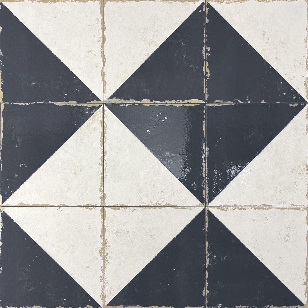 Valencia hüdroplaadi mustriga portselanplaat Dune Antiga Cabanyal Marengo, 20x20 cm, 9 mm, tumehall